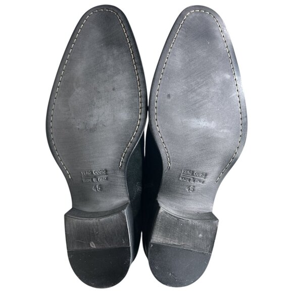 Lemarè Cros Nero Black Suede Boots - Size IT 45 / US 12 - Picture 5 of 8